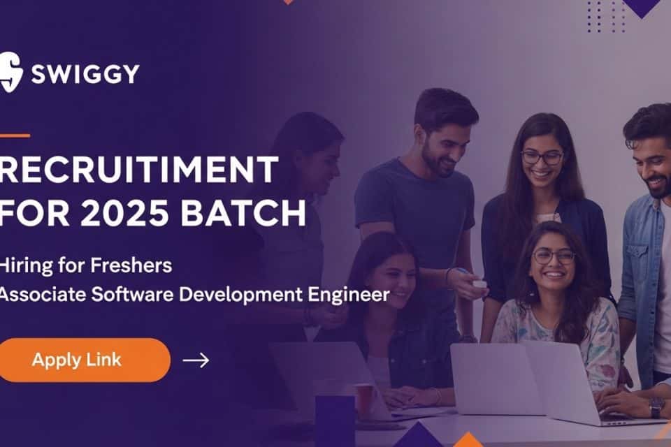 Swiggy Recruitment for 2025 Batch : Hiring for Freshers | Associate Software Development Engineer | Apply Link 1 Whisk 4b2a829273